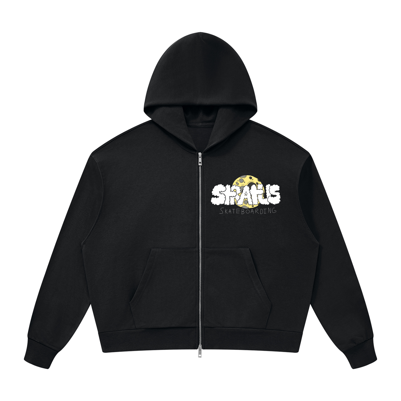 Stratus Lunar Drop Shoulder Full Zip Hoodie