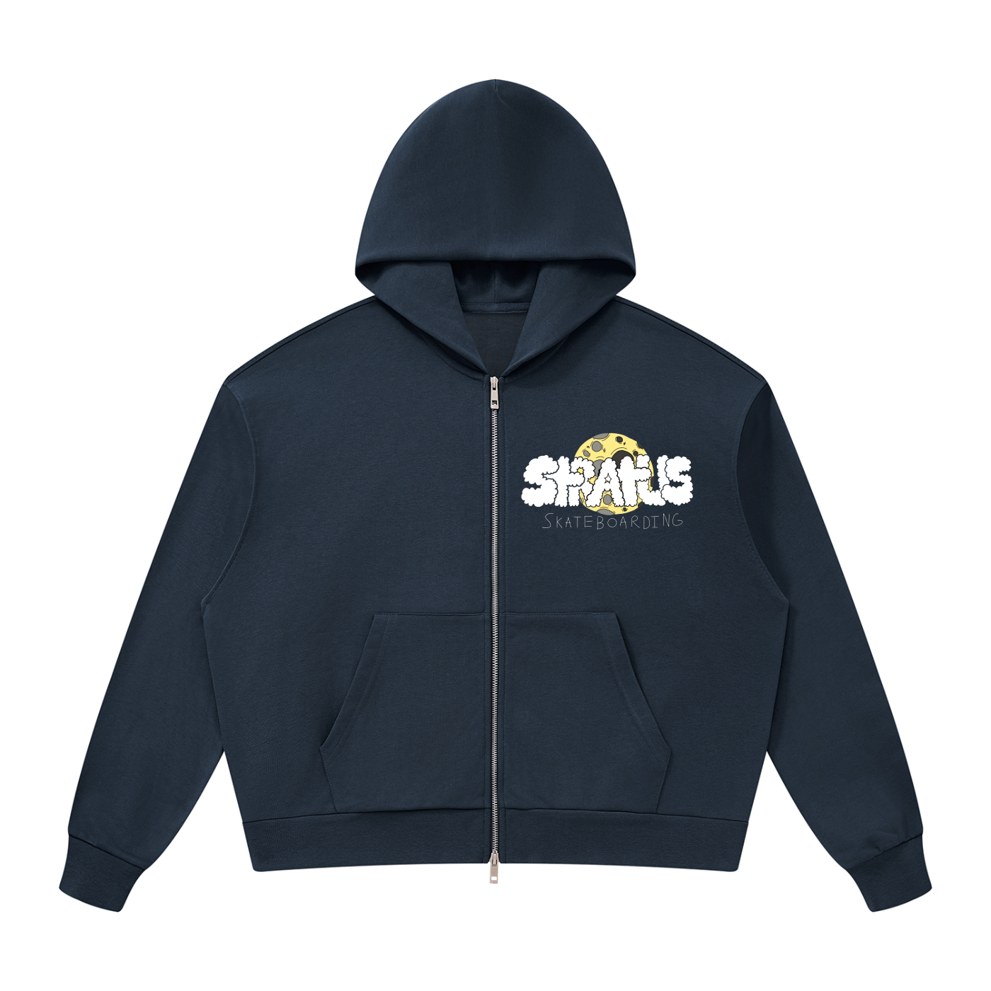 Stratus Lunar Drop Shoulder Full Zip Hoodie