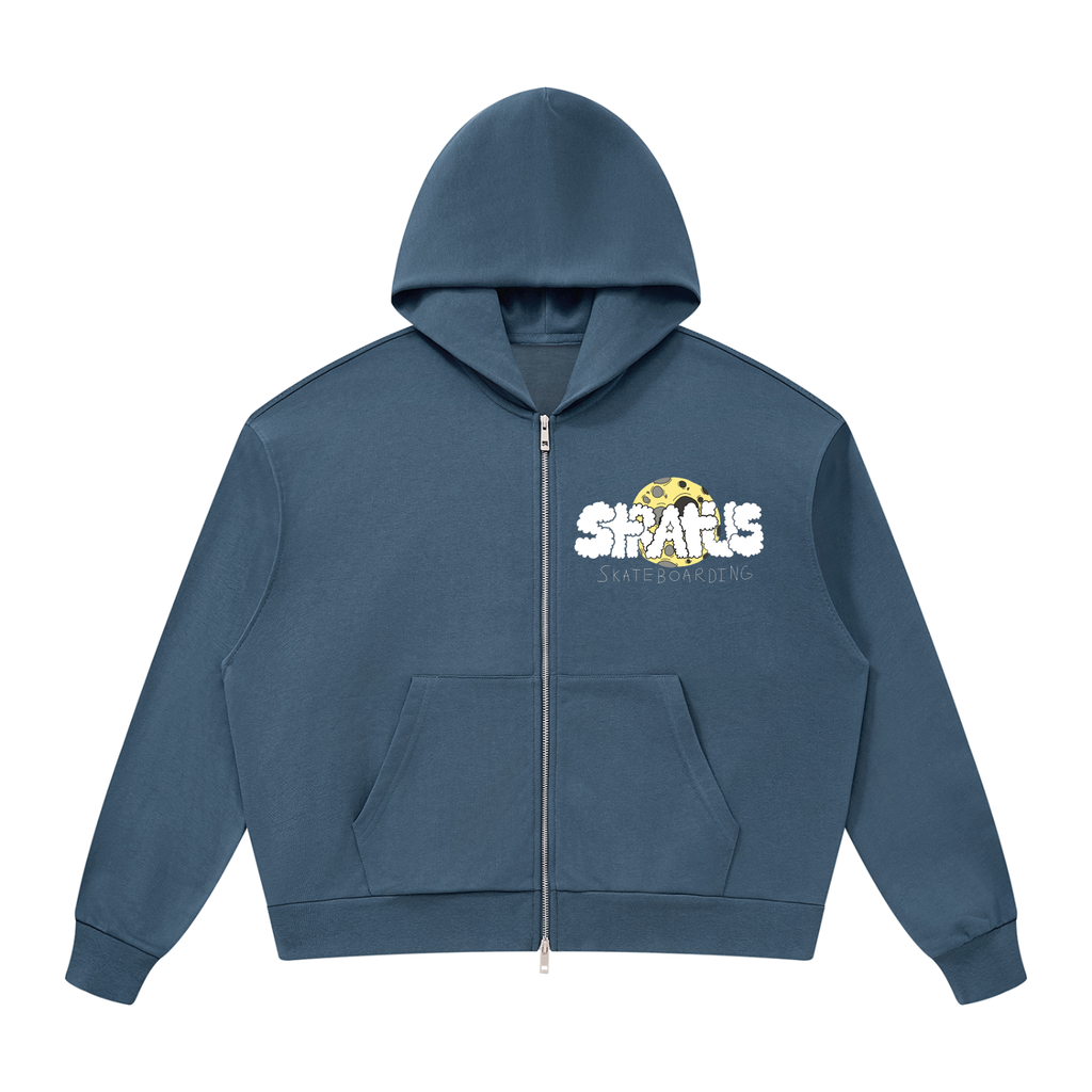 Stratus Lunar Drop Shoulder Full Zip Hoodie