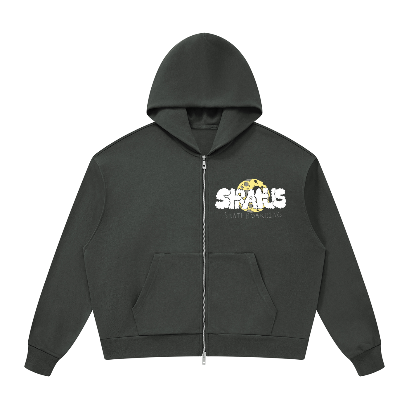 Stratus Lunar Drop Shoulder Full Zip Hoodie